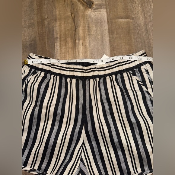 Madewell NWT Linen Evelyn Striped Black & Tan Size XS - Picture 5 of 10